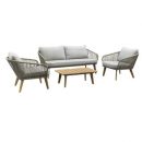 Le Sud loungeset Nant - beige - 4-delig - Leen Bakker