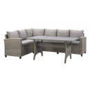 Loungeset dining Blanes - metaal/wicker - 218x170 cm - Leen Bakker