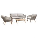 Loungeset Nant - wicker - 4-delig - incl. kussens - Leen Bakker