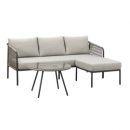 Loungeset Paris chaise longue - 3-delig - Leen Bakker