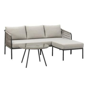 Loungeset Paris chaise longue - 3-delig - Leen Bakker