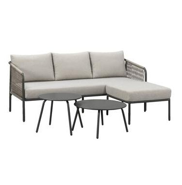 Loungeset Paris Montreal chaise longue - 4-delig - Leen Bakker