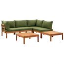 Le Sud modulaire loungeset Orleans V1 - groen - 6-delig - Leen Bakker