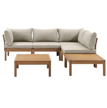 Le Sud modulaire loungeset Orleans V1 - zand - 6-delig - Leen Bakker