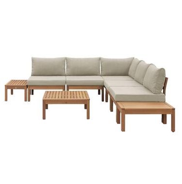 Le Sud modulaire loungeset Orleàns V1 - zand - 8-delig - Leen Bakker