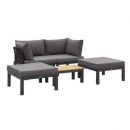 Le Sud modulaire loungeset Ardeche met kussens Brest - Grijs - 5-delig - Leen Bakker