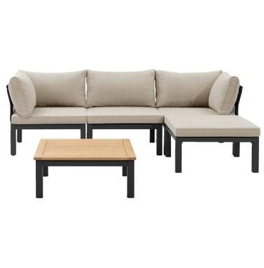 Le Sud modulaire loungeset Ardeche V1 - zand - 5-delig - Leen Bakker