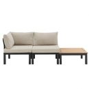 Le Sud modulaire loungeset Ardeche - zand - Incl. kussens - 3-delig - Leen Bakker