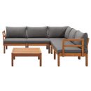 Loungeset Orleans V2 - donkergrijs - 6-delig - Leen Bakker