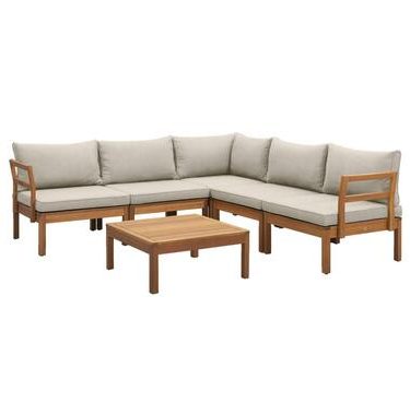 Loungeset Orleans V2 - zand - 6-delig - Leen Bakker