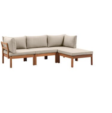 Loungeset Orleàns - zand - 4-delig - Leen Bakker